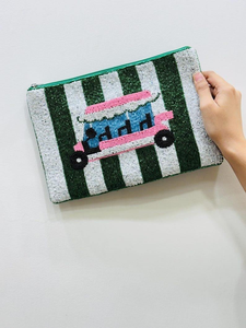 Embroidery Beaded Classic Fashion Washable Coin Purse Daily Use Handmade Customizable Design Digital Printing Mixed Colors - Product Image 4