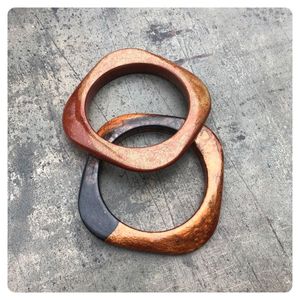 Artistic Resin Wood Bangle Chunky Stack Daily Wear Party Festive Retro Fashion Vintage Lucite Cuff Acetate Statement <b>Bracelet</b> - Product Image 6