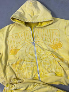 Conjunto de Sudadera con Capucha y Pantalones Cortos de Verano con Estampado Digital Personalizado en Felpa Francesa con Cremallera y Diseño de Camuflaje - Product Image 3