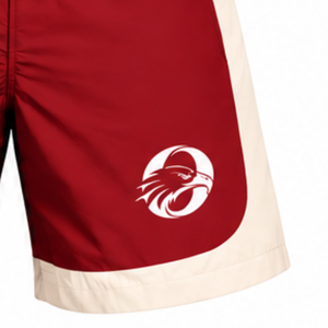 <b>Red</b> Neutral Color Block Athletic <b>Shorts</b> Lightweight Quick Dry Elastic Waist Running Training Gym Sportswear Customized Team - Product Image 4