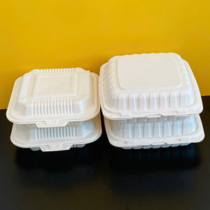 Low price Vietnam Factory 8x8Clamshell Take Out Food <b>Containers</b> to Go Boxes Restaurant MFPP 1 3-Compartment Hinged <b>Container</b> - Product Image 2