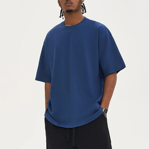 Oversize Crew <b>Neck</b> <b>Light</b> Knitted Long High Quality 100% Cotton Blank T-Shirt Custom Front Printed Breathable Eco-Friendly Letter - Product Image 5