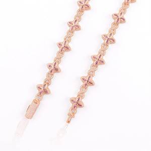 Collier chaîne à maillons en moissanite or rose, pendentif chaîne cubaine florale pour femme, bijou cadeau unisexe - Product Image 2