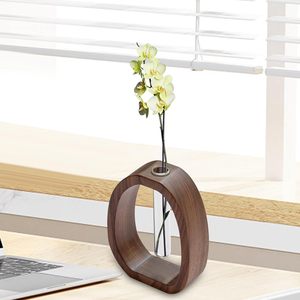 Vase de table en bois fait main, écologique et moderne, pour la décoration de la maison, du bureau et des mariages - Product Image 4