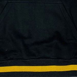 Sweatshirts à logo personnalisé pour hommes avec motif à carreaux Coupe décontractée Col rond Sweatshirts à capuche Conception d'épaule tombante Technique délavée - Product Image 4