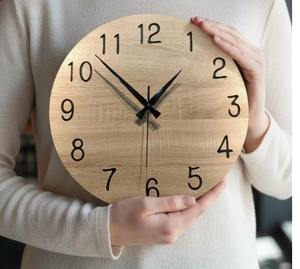Large Rustic Wooden Wall Clock 40cm Farmhouse Style Silent Quartz Home Decoration At Cheap Price - Product Image 5