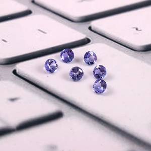 Pierre précieuse tanzanite calibrée de haute qualité en gros pour la fabrication de bijoux, pierre de naissance de décembre naturelle à facettes, taille ronde - Product Image 3