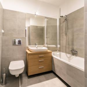 High End Modern Design Floor Furniture Bathroom <b>Cabinet</b> with Double Wash Basin Sink Countertop <b>Small</b> Bottom <b>Cabinet</b> - Product Image 3