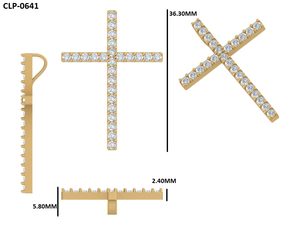 Pendentif de mariage en or jaune massif 14 carats avec diamant de laboratoire rond de 1 carat, pendentif chrétien, cadeau d'anniversaire - Product Image 6