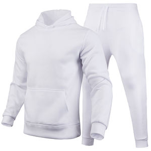 OEM Men's Spring Autumn Fashion Pullover Tracksuit Set Eco-Friendly Hooded Fleece <b>Jacket</b> Solid Pattern 2-in-1 Design Elastic - Product Image 3