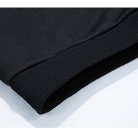 Sweat-shirts en molleton brodés unisexe en coton mélangé noir pour l'hiver, style décontracté hip-hop streetwear AI-MH-03