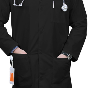 Hauts de blouse médicaux tricotés respirants personnalisés en gros pour médecins et personnel hospitalier, marque privée OEM, usage hospitalier unisexe - Product Image 3