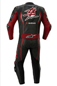 Combinaison de course sur circuit professionnelle pour homme Zuzuki GSX1300R / Traje sur mesure en cuir de vache/cuir de kangourou avec protection de niveau 2 - Product Image 2