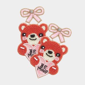 Pendientes y Aros con Cuentas Bordadas a Mano, Diseño de Osito, para Fiestas, Eventos Festivos y Regalos, Joyería de Moda, Novedad 2026 - Product Image 6
