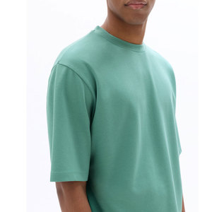 Camiseta de Hombre, Oversize, Cuello Redondo, Color Sólido, Algodón, Manga Corta, Estilo Casual, Tejido Jersey, Corte Regular, Diseño Liso - Product Image 3