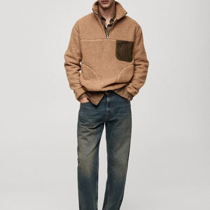 2026 New Design Full Zipper Polar Fleece Warm Winter <b>Jacket</b> Stand Collar Fluffy Durable <b>Men's</b> Polar Fleece <b>Jackets</b> With Low MOQ - Product Image 3