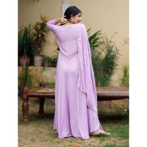 Conjunto de Traje de Satén Morado Iris Liliac - Talla XS - Product Image 1