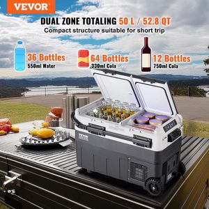 Réfrigérateur de voiture portable 12 volts, double zone, 50 L/52,8 QT, congélateur -4-68 F, température réglable pour votre véhicule - Product Image 2