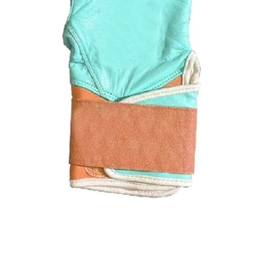 Gants de frappe en cuir turquoise et marron, ambidextres, fermeture auto-agrippante, équipement d'entraînement unisexe pour adultes - Product Image 6