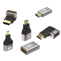 Adaptateur Mini Micro 8K 2.1 Droit avec Double Connecteur Mâle et Coupleur Femelle pour TV, Moniteur, Caméra, Projecteur, Ordinateur Portable