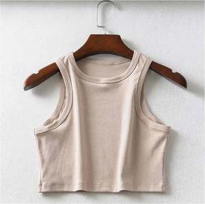 Premium High Quality Women's Ribbed tank <b>Top</b> Crop <b>Top</b> Breathable Stretch Able Quick Dry Customized logo and Design Yoga Suit - Product Image 3