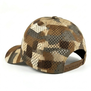 Casquette Snapback Camouflage Personnalisée Marque Privée Logo Découpé au Laser Premium Respirante 6 Panneaux Unisexe Sports de Plein Air Pêche Quatre Saisons OEM - Product Image 2