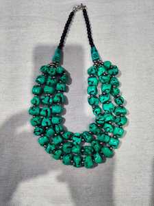 Handmade Trendy Resin <b>Necklace</b> with Screw <b>Lock</b> Customizable Crackled Effect Wedding Fashion Jewellery From India Beads Chain - Product Image 4