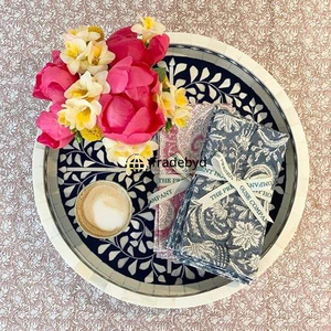 Bandeja de Servir de Lujo con Incrustaciones de Hueso, Adorno Decorativo para Mesa de Centro de Tradebyd - Product Image 5