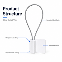 YSD -- Sello de Cable de Acero Desechable de Alta Seguridad Personalizado para Contenedores de Envío