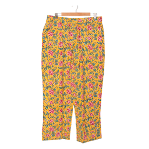 Conjunto de pijama de algodón estampado floral hecho a mano en India para mujer, ropa de dormir tejida, traje de descanso con cintura con cordón. - Product Image 2