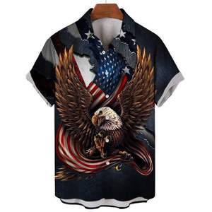 Chemise homme à manches courtes, imprimé floral tropical hawaïen, décontractée, boutonnée, colorée, pour l'été - Product Image 1