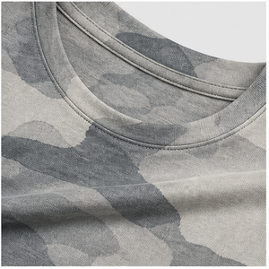เสื้อยืดคอกลมแขนสั้นลายพรางสีเทาหมอกแบบกำหนดเองสำหรับผู้ชาย รุ่น MTS-CAMO-0027 - Product Image 6