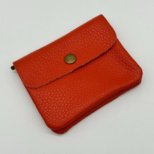 <b>Mini</b> Genuine Leather Coin Holder Purse Snap Closure Compact Change <b>Pouch</b> Unisex Minimalist Style Multiple Colors Available - Product Image 5