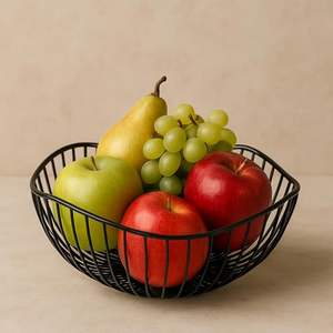 Corbeille à fruits en métal finition mate pour une salle à manger élégante et une décoration minimaliste de la maison - Product Image 1