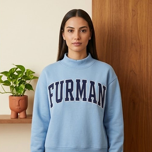 Sudadera con cuello alto Furman Wholesale Collegiate, logotipo bordado a cuadros personalizado para organizaciones universitarias y de campus. - Product Image 2