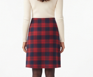 Nouvelles jupes en flanelle pour femmes, mode hiver, longueur genou, ajustées, 100% coton, vente en gros pour femmes - Product Image 5