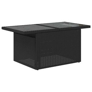 Juego de sofás de jardín de ratán sintético negro de 7 piezas con cojines, muebles de patio - Product Image 3