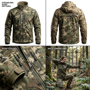 Factory Price Custom <b>Waterproof</b> <b>Camo</b> Softshell Summer Hunting <b>Jacket</b> Men Nylon Lined Outdoor Tactical Front Print Wholesale - Product Image 5