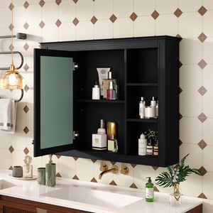 Moderno Armadietto Portamedicinali da Parete 35 X 27.5 con Specchio, Mobile per Bagno - Product Image 2
