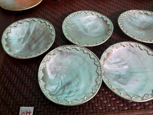 ถาดเปลือกหอยมุกทรงรีขอบทอง งานฝีมือธรรมชาติ ของตกแต่งบ้าน - Product Image 6