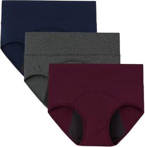 Braguitas Menstruales Reutilizables de Algodón para Mujer, de Cintura Alta, con Lazo, Ajuste Cómodo, Alta Absorbencia, a Prueba de Fugas y de Secado Rápido - Product Image 1