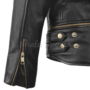 Chaqueta de Cuero Genuino para Hombre, Cuello Alto, Impermeable, Ecológica, al por Mayor, Alta Calidad, Mejor Precio Bajo - Product Image 5