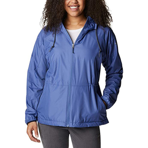 Chaqueta Cortavientos Azul Personalizada para Mujer, con Capucha, Cierre de Cremallera, Ligera, Resistente al Viento, para Uso en Exteriores, OEM - Product Image 1