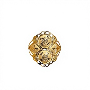 22K Solid Yellow Gold <b>Ring</b> for Women Traditional Floral Square Motif 916 Hallmarked Pure Gold <b>Indian</b> Jewelry Gift for Her - Product Image 2