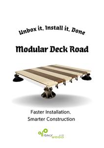 Tarima Modular para Exteriores Anywood de Corea, Solución Completa, Instalación Sencilla, Material Compuesto de Madera y Plástico de Alta Gama, Antideslizante - Product Image 2