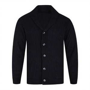 <b>Men</b> Warm Acrylic <b>Cardigan</b> Sweater <b>Long</b> Sleeve Knit Button Front Soft Comfortable Lightweight Casual Ribbed Hem Regular Fit - Product Image 5