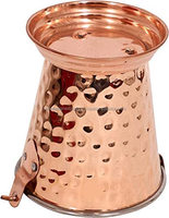Cubo de servicio indio de acero de cobre, cubo martillado de acero inoxidable, vajilla de servicio india