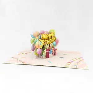 친구, 사랑하는 사람을 위해 생일에 특별한 선물 팝업 인사말 카드 종이 카드 제조 업체 베트남