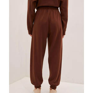 Pantalones deportivos holgados de invierno para mujer, de cintura alta, con frente plano, estilo jogger, informales, holgados, 100% algodón, transpirables - Product Image 2