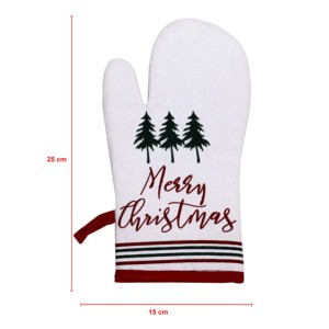 Gant de cuisine en coton 100% avec motif de Noël pour four, micro-ondes et grill, au meilleur prix en Inde. - Product Image 5